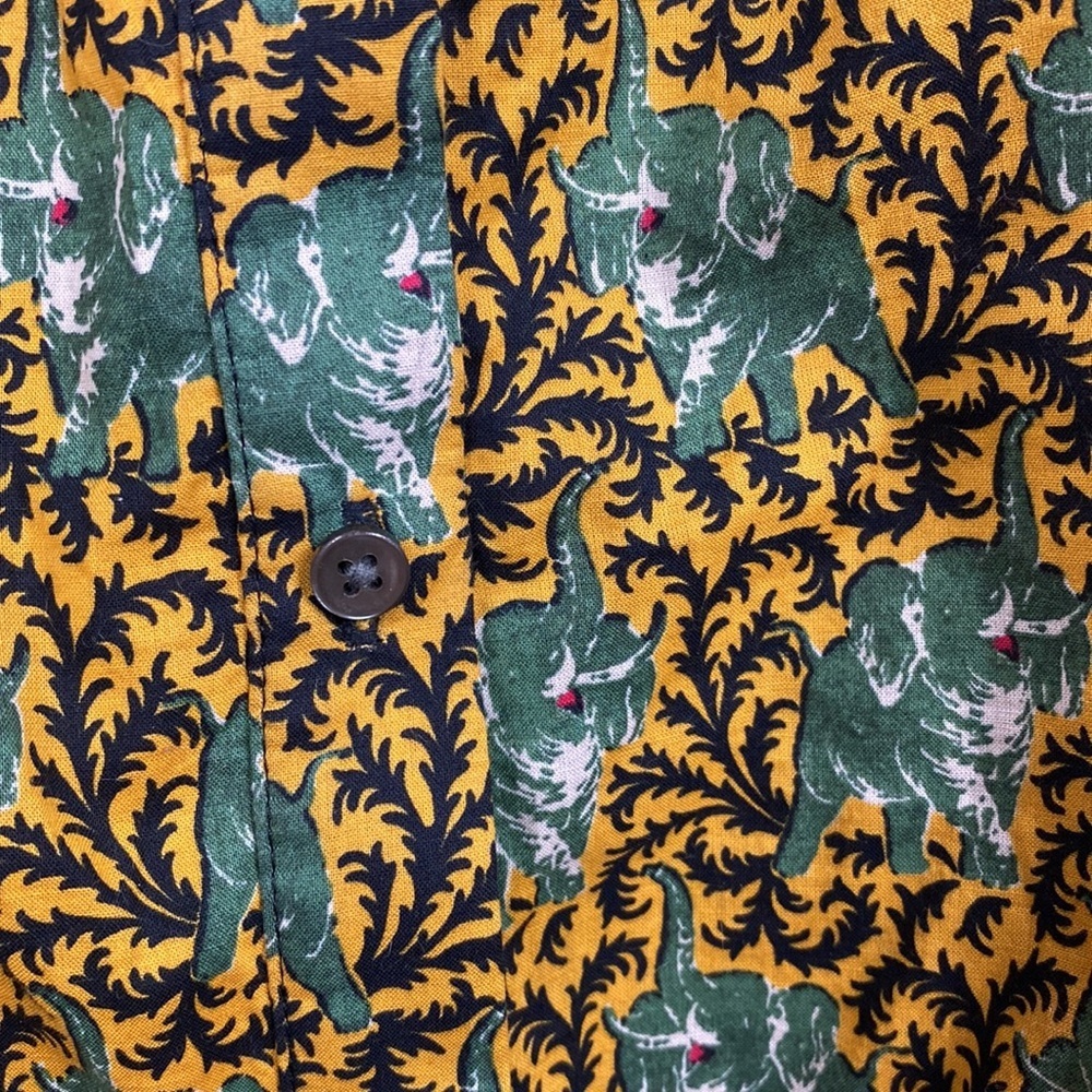 J. Crew Ratti Elephant Off Shoulder Ruffle Blouse - Size 6 - Picture 4 of 15